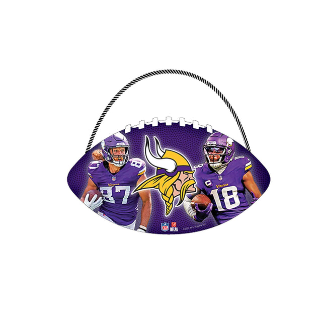Fútbol de Minnesota Vikings para colgar en madera