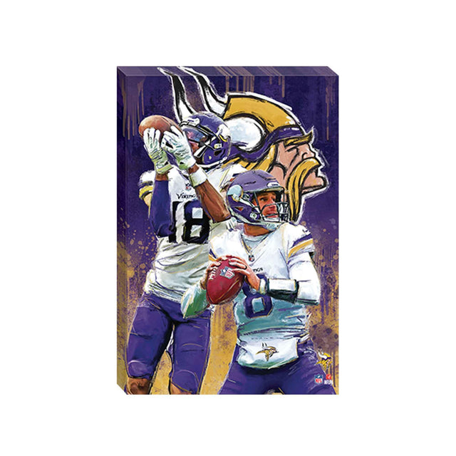 Lienzo con grafiti de los Minnesota Vikings de gran tamaño