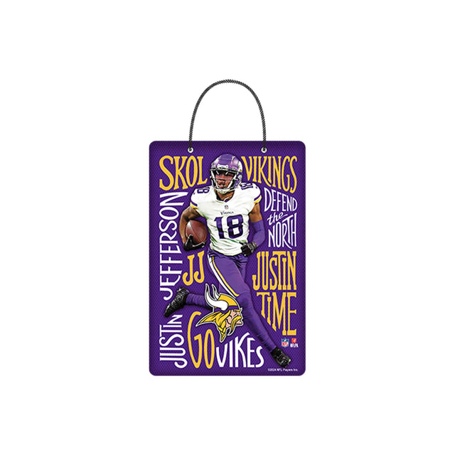 Palabras ganadoras de Minnesota Vikings colgando X-Metal