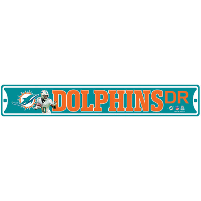 NFL Miami Dolphins Tyreek Hill Metal Street Sign