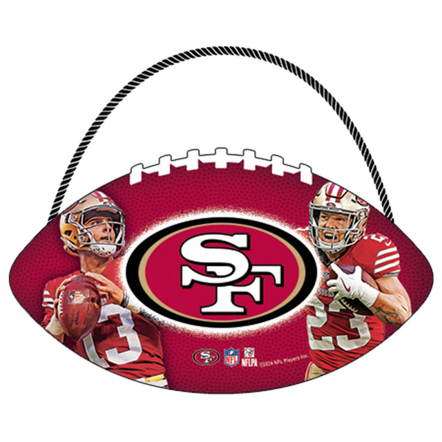 San Francisco Football Hanging Wood