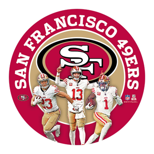 NFL San Francisco 49ers Gameday Round Metal Sign