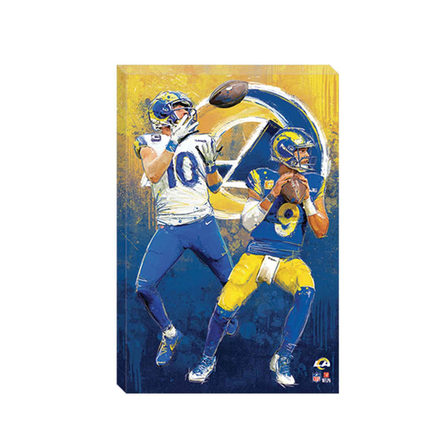 NFL Los Angeles Rams Cooper Kupp & Matthew Stafford Artistic Graffiti Canvas Wall Decor