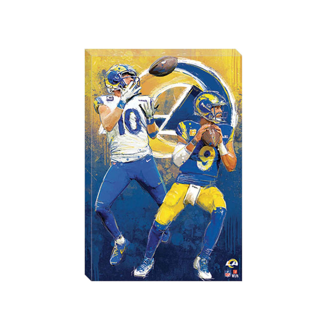 NFL Los Angeles Rams Cooper Kupp & Matthew Stafford Painterly Graffiti Canvas Wall Decor