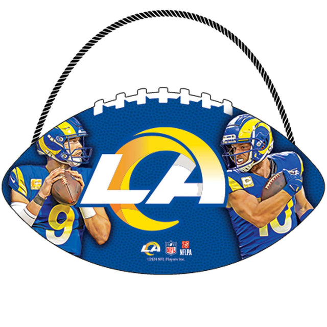 LA Rams Football Hanging Wood