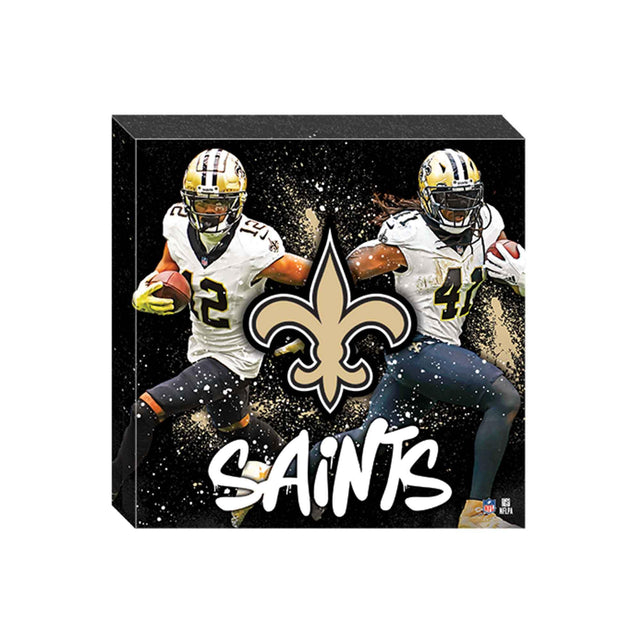 NFL New Orleans Saints Chris Olave & Alvin Kamara Painterly Splash Canvas Wall Decor