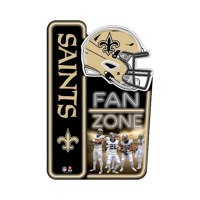 NFL New Orleans Saints Fan Zone Metal Sign