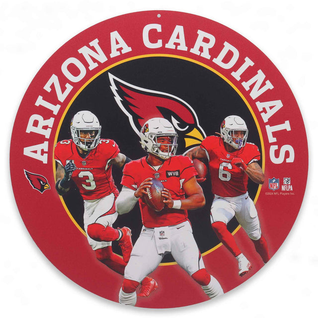 NFL Arizona Cardinals Gameday Round Metal Sign
