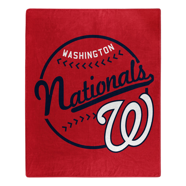 Manta de los Washington Nationals de 50 x 60 pulgadas, diseño de Raschel Moonshot