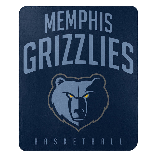 Manta de los Memphis Grizzlies, diseño de vellón superpuesto de 50 x 60 pulgadas