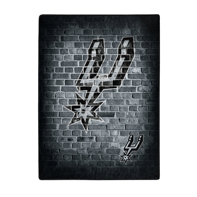 Manta de los San Antonio Spurs de 60 x 80 con diseño de Raschel Street