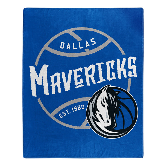 Manta de los Dallas Mavericks de 50 x 60 pulgadas, diseño Raschel Blacktop