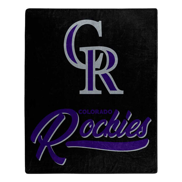 Manta de los Colorado Rockies de 50 x 60, diseño exclusivo de Raschel
