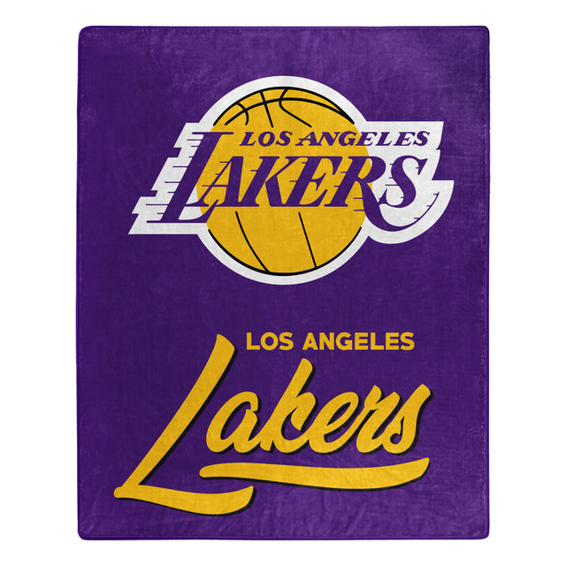 Manta de Los Ángeles Lakers de 50 x 60 con diseño exclusivo de Raschel