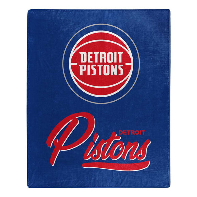 Manta de los Detroit Pistons de 50 x 60 pulgadas con diseño exclusivo de Raschel