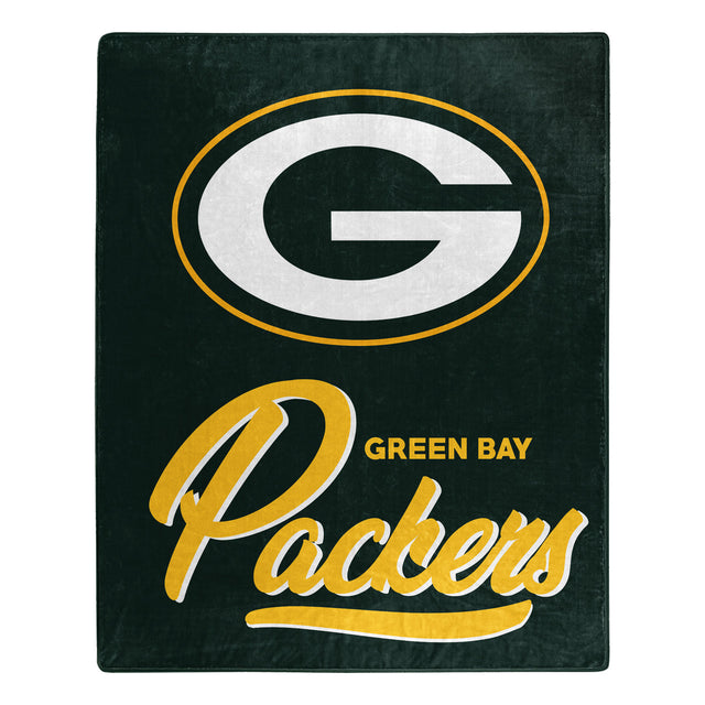 Manta de los Green Bay Packers de 50 x 60 con diseño exclusivo de Raschel
