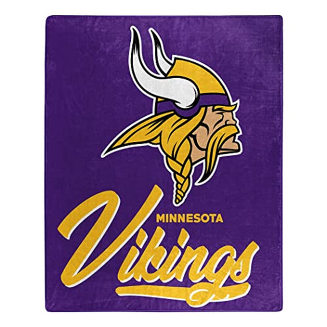 Manta de los Minnesota Vikings de 50 x 60 pulgadas con diseño exclusivo de Raschel