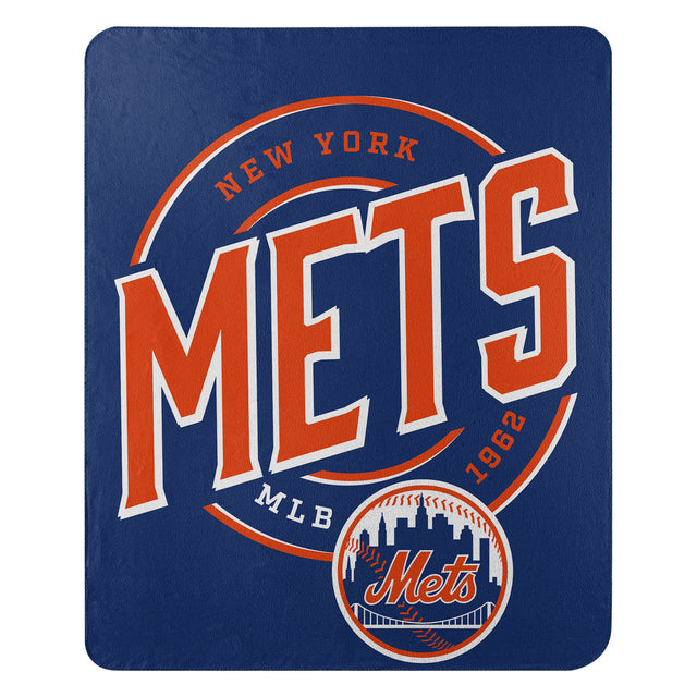 Manta de los New York Mets de 50 x 60 pulgadas con diseño de campaña de vellón