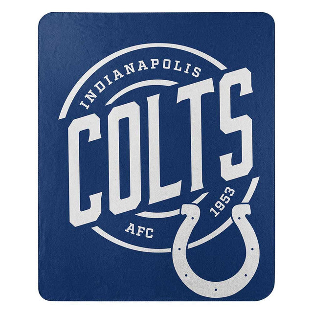 Manta de vellón de los Indianapolis Colts de 50 x 60 pulgadas con diseño de campaña