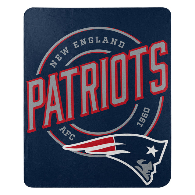 Manta de los New England Patriots de 50 x 60 pulgadas con diseño de campaña de vellón