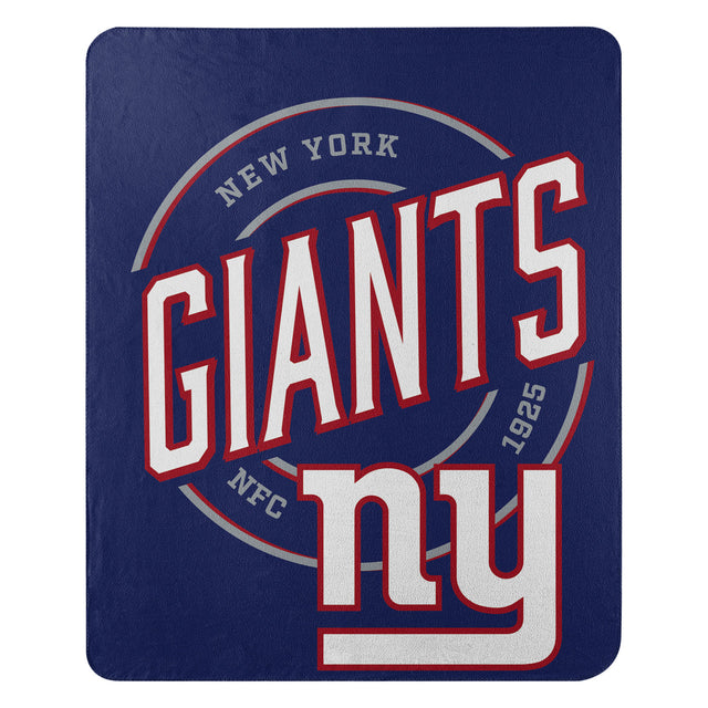 Manta de los New York Giants de 50 x 60 pulgadas con diseño de campaña de vellón