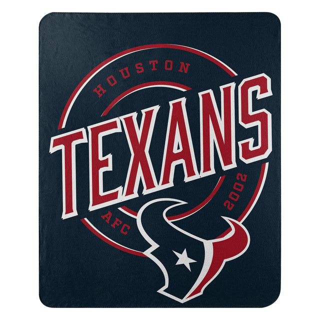 Manta de vellón de los Houston Texans de 50 x 60 pulgadas con diseño de campaña