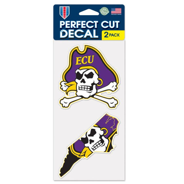 East Carolina Pirates Perfect Cut Decal Set of two 4"x4"