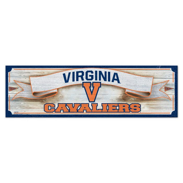 Letrero de madera de Virginia Cavaliers Vault de 9" x 30"
