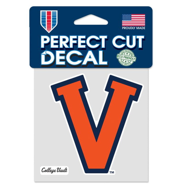 Calcomanía de color de corte perfecto de Virginia Cavaliers/College Vault de 4" x 4"