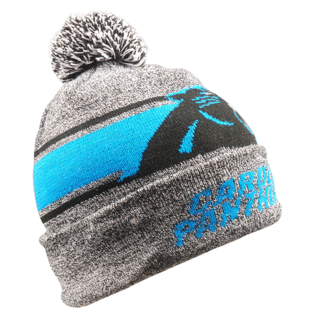 Gorro de rayas grises con luz de los Carolina Panthers