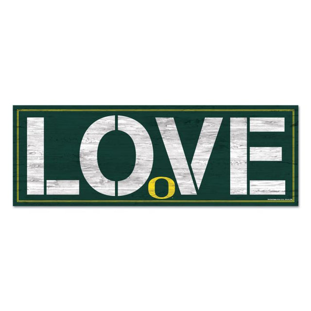 Letrero de madera de los Oregon Ducks, 8" x 23", 1/4" de grosor