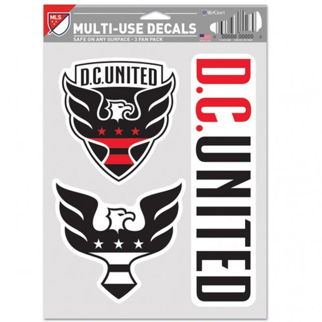 DC United Decal Multi Use Fan 3 Pack