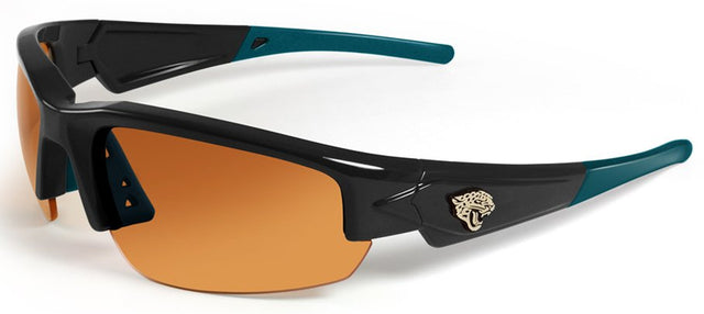 Gafas de sol de los Jacksonville Jaguars: Dynasty 2.0 en color negro con puntas en verde azulado