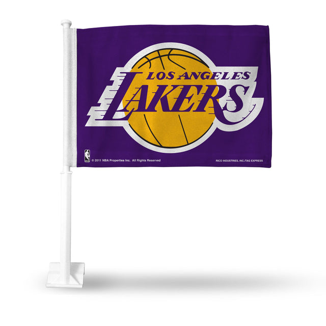 Bandera de Los Ángeles Lakers estilo automóvil morado