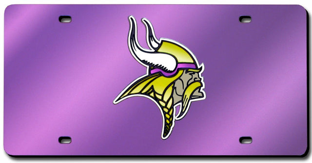 Matrícula morada cortada con láser de los Minnesota Vikings
