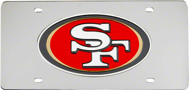 Matrícula de los San Francisco 49ers cortada con láser en color plata