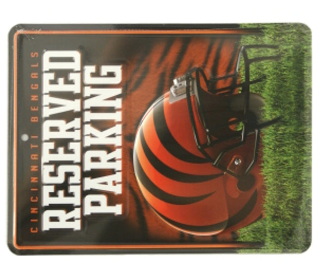 Letrero de metal para estacionamiento de Cincinnati Bengals
