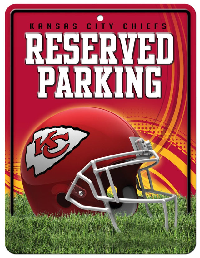 Letrero de metal para estacionamiento de los Kansas City Chiefs