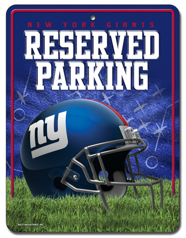 Letrero de metal para estacionamiento de los New York Giants