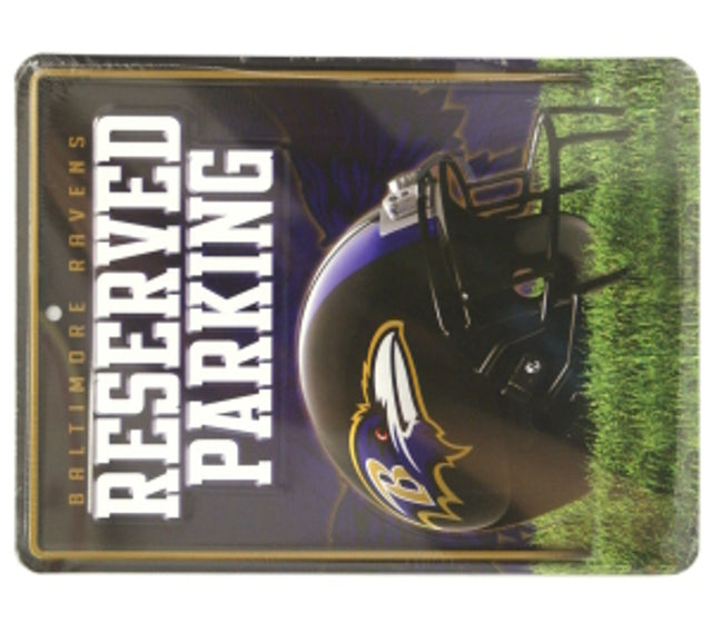 Letrero de metal para estacionamiento de los Baltimore Ravens