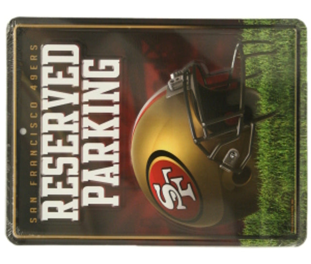 Letrero de metal para estacionamiento de los San Francisco 49ers