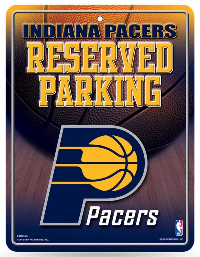 Letrero de estacionamiento de metal de Indiana Pacers