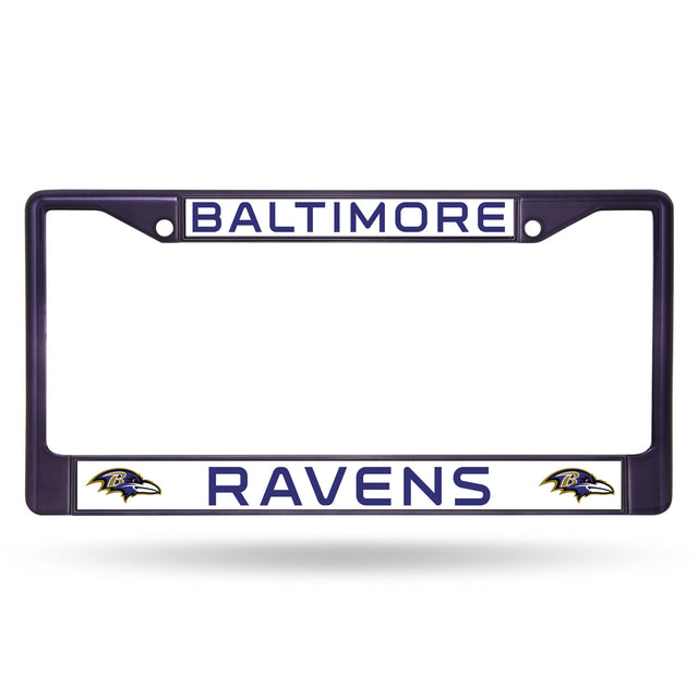 Marco para matrícula de los Baltimore Ravens de metal morado