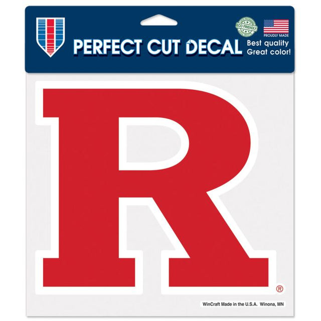 Calcomanía de color de corte perfecto de Rutgers Scarlet Knights de 8" x 8"
