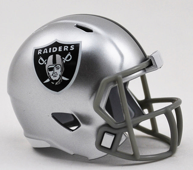 Casco Riddell Pocket Pro Speed Style de los Raiders de Las Vegas