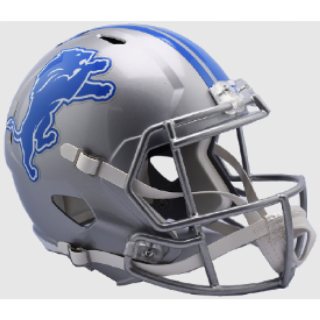 Réplica de casco Riddell de los Detroit Lions en tamaño completo, estilo Speed, 2017-2023, retro