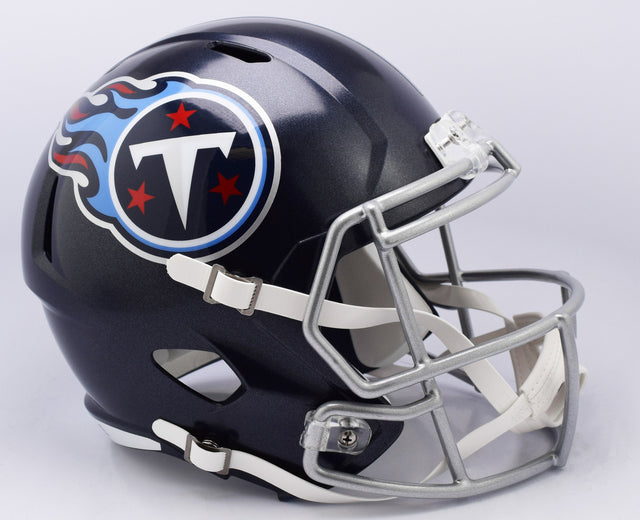 Réplica de casco de los Tennessee Titans de Riddell en tamaño completo, estilo Speed 2018