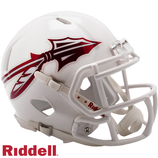 Casco Riddell Replica Mini Speed Style de los Florida State Seminoles, color blanco