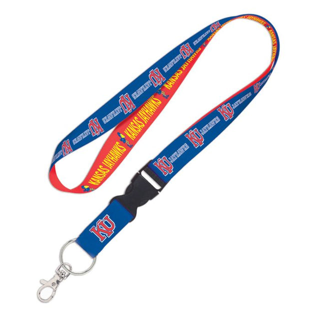 Kansas Jayhawks /College Vault Lanyard w/detachable buckle 1"