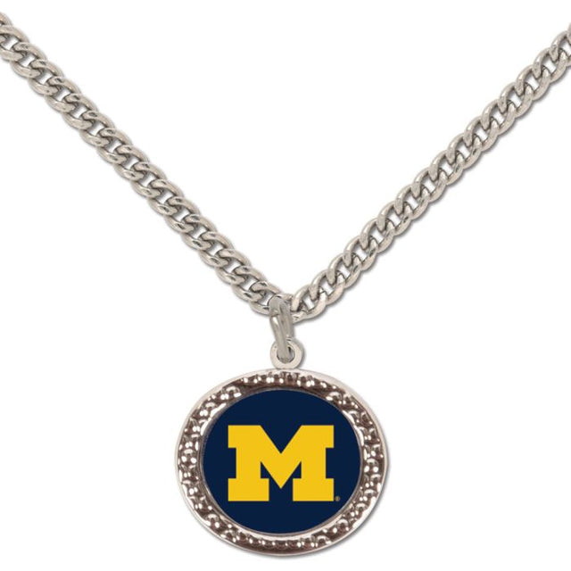 Michigan Wolverines Necklace w/Charm Jewelry Card